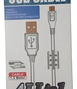 CABLE USB-A a Micro-USB 1.5 METROS HIGH SPEED