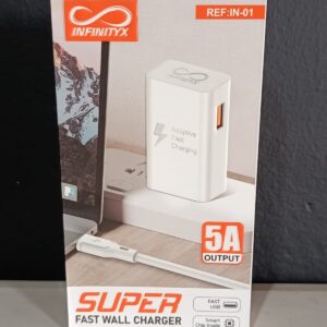 CARGADOR USB-A a Micro-USB-  5A _ IN-01 /  INFINITYX