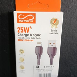 CABLE USB-A a LIGHTNING 25W 2M- LS852 INFINITYX
