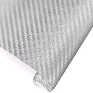 Vinilo Fibra de Carbono texturizada 1.27Mx30CM Blanco