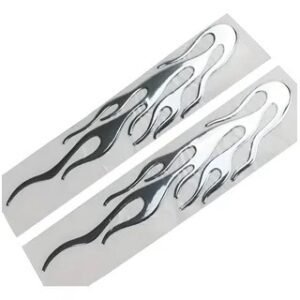 Pegatina De flama para carro Cromada / Adhesivo / 92656