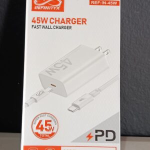 CARGADOR TIPO C a TIPO C _ 45W PD IN-45W _ INFINITYX