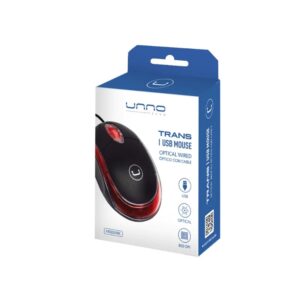 MOUSE OPTICO USB CON LUZ LED MS6501BK UNNO TEKNO