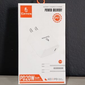 CARGADOR TIPO C a TIPO C _ 20W_ 1M_ PD20Wgan _A03 BATEN