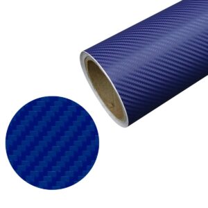Vinilo Fibra de Carbono texturizada 1.27Mx30CM Azul