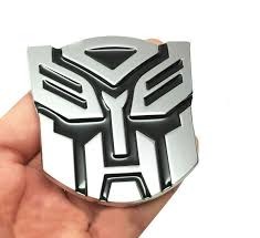 Emblema Cromado 3d autobot trasformers para carro