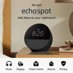 PARLANTE INTELIGENTE ALEXA ECHO SPOT, bluetooth