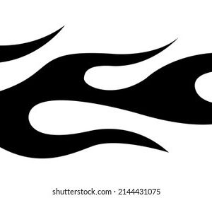 Pegatina De flama para carro Cromada / Adhesivo