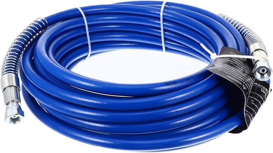 Manguera AMERICANA rociadora de pintura sin aire Graco 240794 BlueMax II de 1/4 pulgadas x 50 pies 6.4MM X 15M 3300 PSI / 227 BAR, 22,7 MPA (DRW)