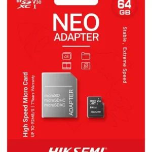 MEMORIA microSD 64GB NEO HIKSEMI XC V30 CLASE 10