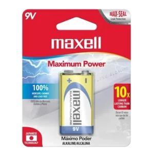 Bateria 9V Rectangular  Alcalina Maxell